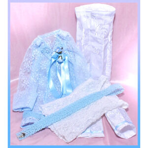 BJD Volks Super Dollfie SD SD13 Lace Blouse Pants Suit Handmade Dealer Outfit